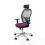 PIQUERAS Y CRESPO Silla de oficina Jorquera con mecanismo Sincro/Traslack, Morado y Gris