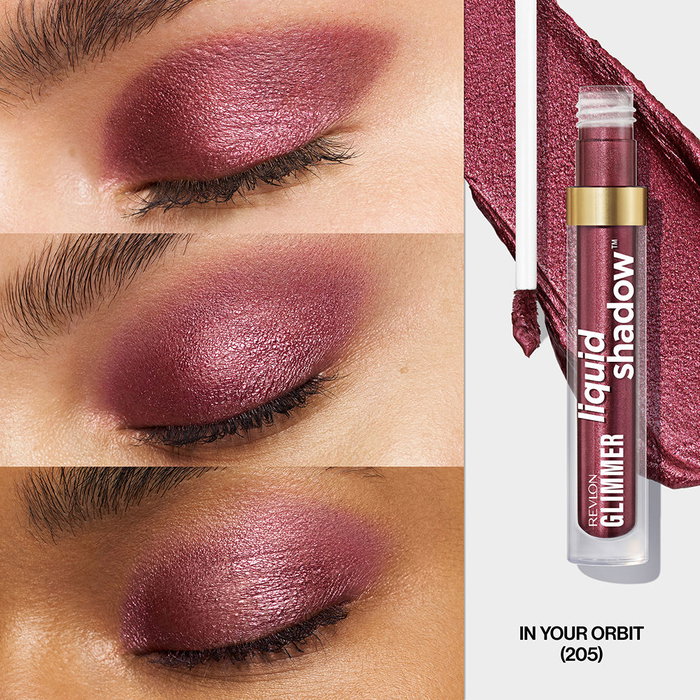 Revlon Sombra Líquida Glimmer #205 In Your Orbit, color perla radiante de larga duración, 3 ml