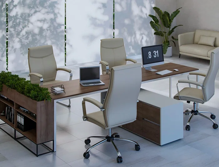 Q-connect Silla de Escritorio ENA Simil Piel Base Metálica Color Gris Alto 105cm Ancho 63cm Profundo 65cm