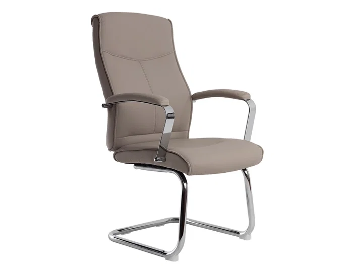 Q-connect Silla de Escritorio ENA Simil Piel Base Metálica Color Gris Alto 105cm Ancho 63cm Profundo 65cm