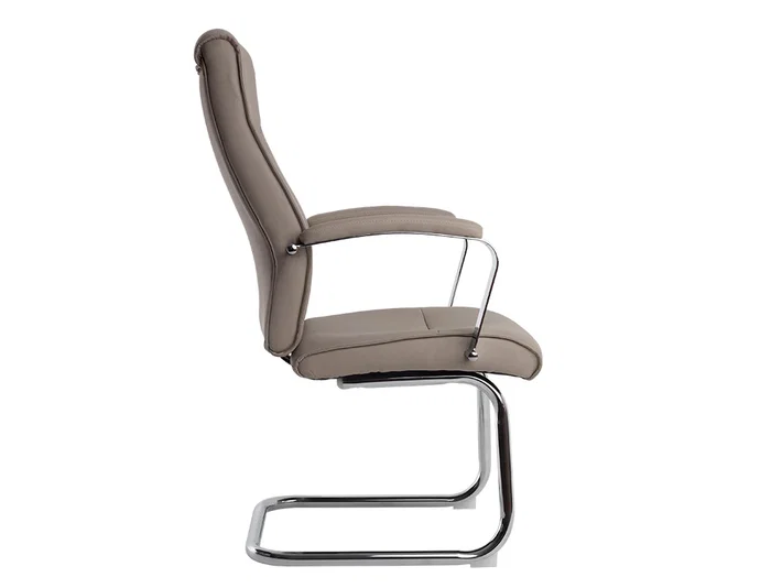 Q-connect Silla de Escritorio ENA Simil Piel Base Metálica Color Gris Alto 105cm Ancho 63cm Profundo 65cm