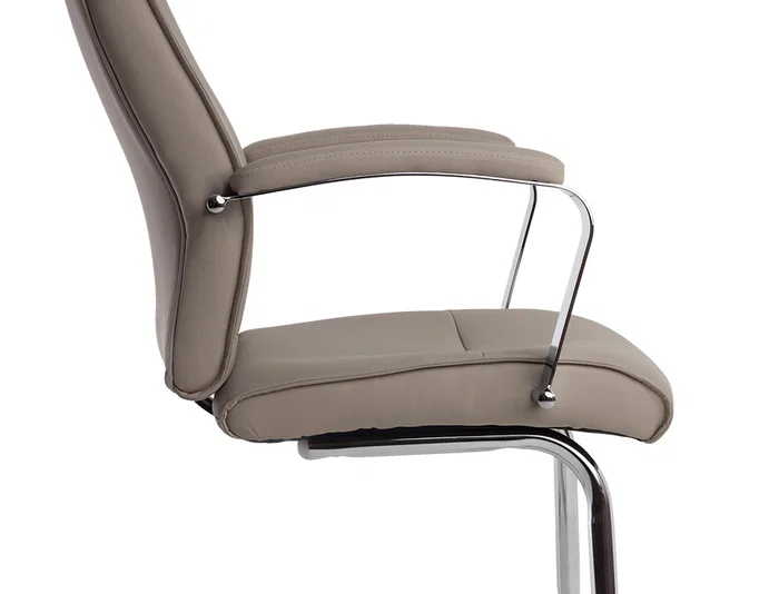 Q-connect Silla de Escritorio ENA Simil Piel Base Metálica Color Gris Alto 105cm Ancho 63cm Profundo 65cm