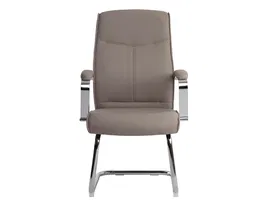 Q-connect Silla de Escritorio ENA Simil Piel Base Metálica Color Gris Alto 105cm Ancho 63cm Profundo 65cm