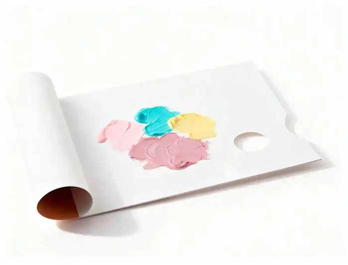 Liderpapel Paleta de papel desechable de 40 hojas con agujero para pulgar Liderpapel Paleta de papel desechable de 40 hojas con agujero para pulgar