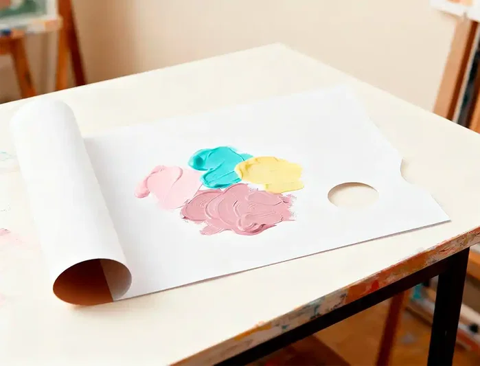 Liderpapel Paleta de papel desechable de 40 hojas con agujero para pulgar Liderpapel Paleta de papel desechable de 40 hojas con agujero para pulgar