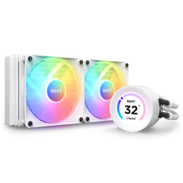 NZXT RL-KR24E-W1 Kraken Elite 240 RGB Sistema de refrigeración líquida todo en uno, 2x12cm, Blanco, Pantalla LCD