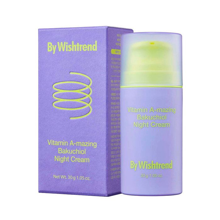 By Wishtrend Vitamin A-Mazing Crema de Noche con Bakuchiol y Retinal 30 gr - Antiedad, Piel Firme y Sensible