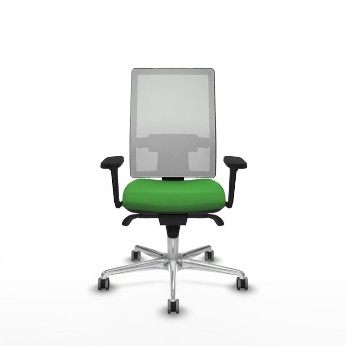 PIQUERAS Y CRESPO Silla de oficina Horna Verde y Blanco con Brazos 3D