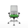 PIQUERAS Y CRESPO Silla de oficina Horna Verde y Blanco con Brazos 3D