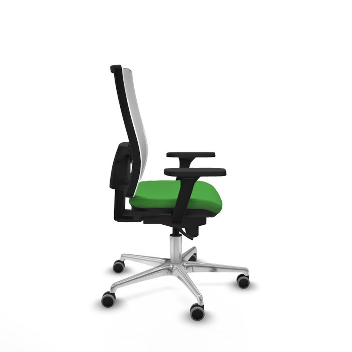 PIQUERAS Y CRESPO Silla de oficina Horna Verde y Blanco con Brazos 3D