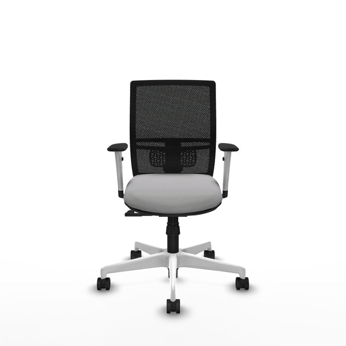 PIQUERAS Y CRESPO Silla de oficina Yunquera con mecanismo Sincro, Gris claro y Negro