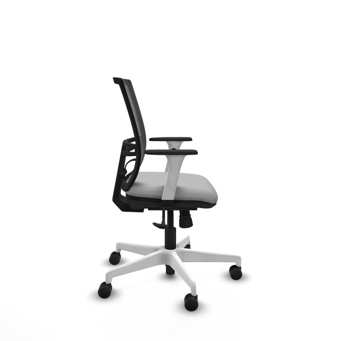 PIQUERAS Y CRESPO Silla de oficina Yunquera con mecanismo Sincro, Gris claro y Negro