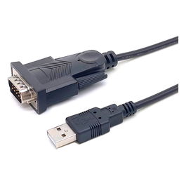 EQUIP Adaptador USB-A a Serie RS232 DB9 Macho-Macho 1.50m Negro