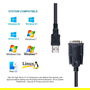 EQUIP Adaptador USB-A a Serie RS232 DB9 Macho-Macho 1.50m Negro