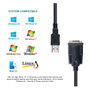 EQUIP Cable Adaptador USB-A a Serie RS232 DB9 1,5m Negro