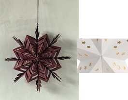 DKD Home Decor Decoración Colgante de Papel Dorado Surtida