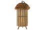 DKD Home Decor Lámpara Sobremesa Tropical Marrón 24 x 52 x 24 cm (4 Unidades)