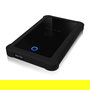 ICY BOX IB-233U3-B Carcasa Externa para Disco Duro SSD 2.5" USB 3.0 Negro con Funda de Silicona