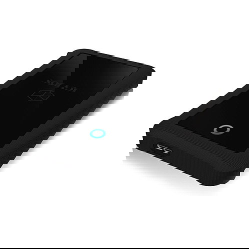 ICY BOX IB-233U3-B Carcasa Externa para Disco Duro SSD 2.5" USB 3.0 Negro con Funda de Silicona