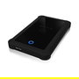 ICY BOX IB-233U3-B Carcasa Externa para Disco Duro SSD 2.5" USB 3.0 Negro con Funda de Silicona