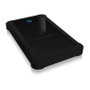 ICY BOX IB-233U3-B Carcasa para HDD/SSD de 2,5 pulgadas con funda de silicona, Negro