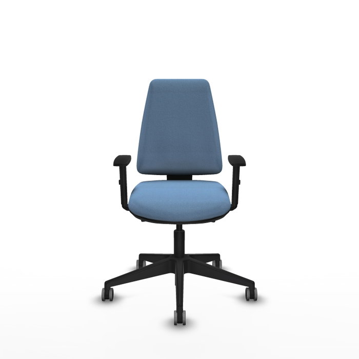 PIQUERAS Y CRESPO Silla de oficina Elche, Mecanismo Asincro, Tela Azul cielo