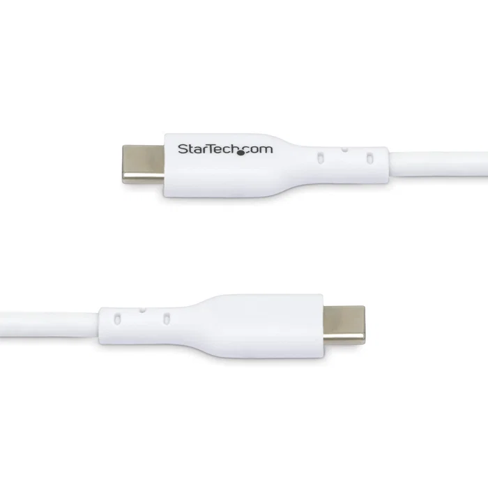 Startech Cable de Carga USB-C USB 2.0 USB2CC3MWHE - 3m Blanco - 60W PD 2.0 / 3A - Transferencia 480 Mbps - USB Tipo C Macho a Macho