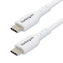 Startech Cable de Carga USB-C USB 2.0 USB2CC3MWHE - 3m Blanco - 60W PD 2.0 / 3A - Transferencia 480 Mbps - USB Tipo C Macho a Macho