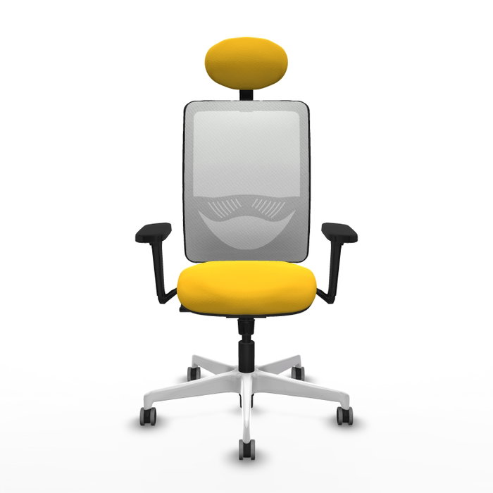 PIQUERAS Y CRESPO Silla de oficina Zulema con mecanismo Sincro, Amarillo y Blanco PIQUERAS Y CRESPO Silla de oficina Zulema con mecanismo Sincro, Amarillo y Blanco