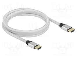 DeLOCK Cable HDMI Ultra High Speed 48 Gbps 8K 60 Hz 2 m Plata