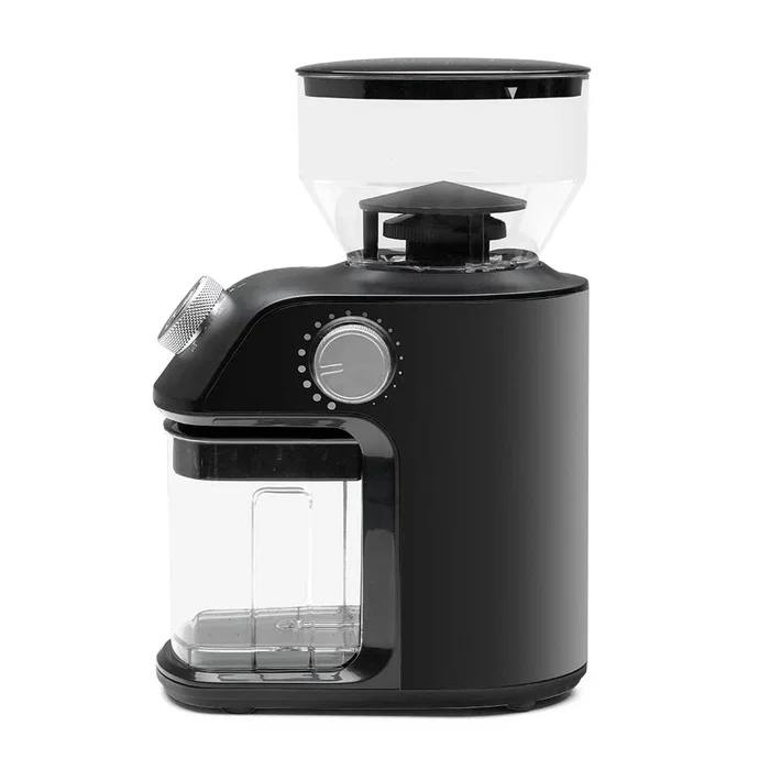 Orbegozo MO 5000 Molinillo de Café 150W por Muelas, Capacidad 240g de Granos, 12 Tazas, Selector de Molido Progresivo, Negro y Plata