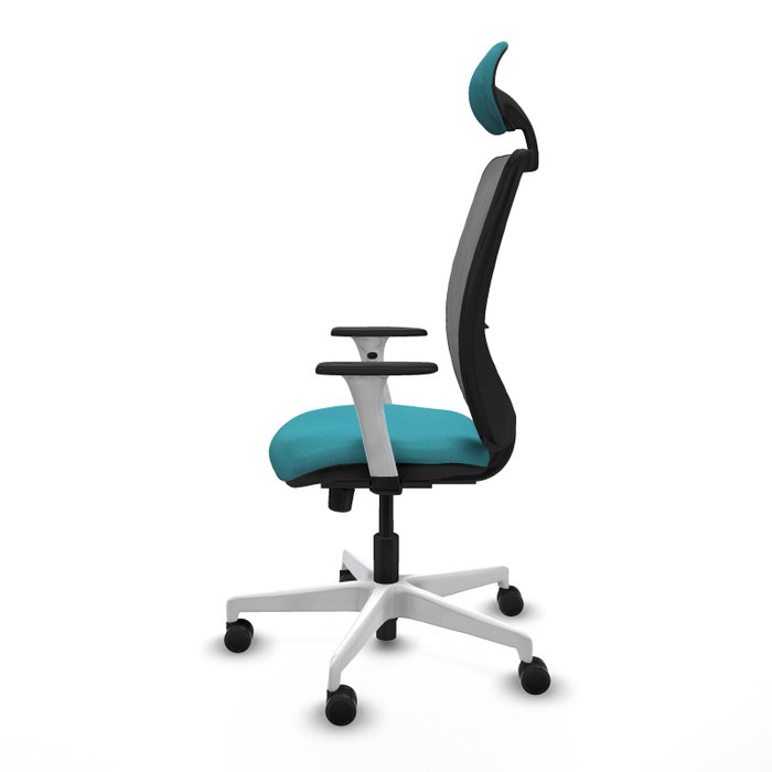 PIQUERAS Y CRESPO Silla de oficina Zulema Turquesa y Gris con Mecanismo Sincro PIQUERAS Y CRESPO Silla de oficina Zulema Turquesa y Gris con Mecanismo Sincro