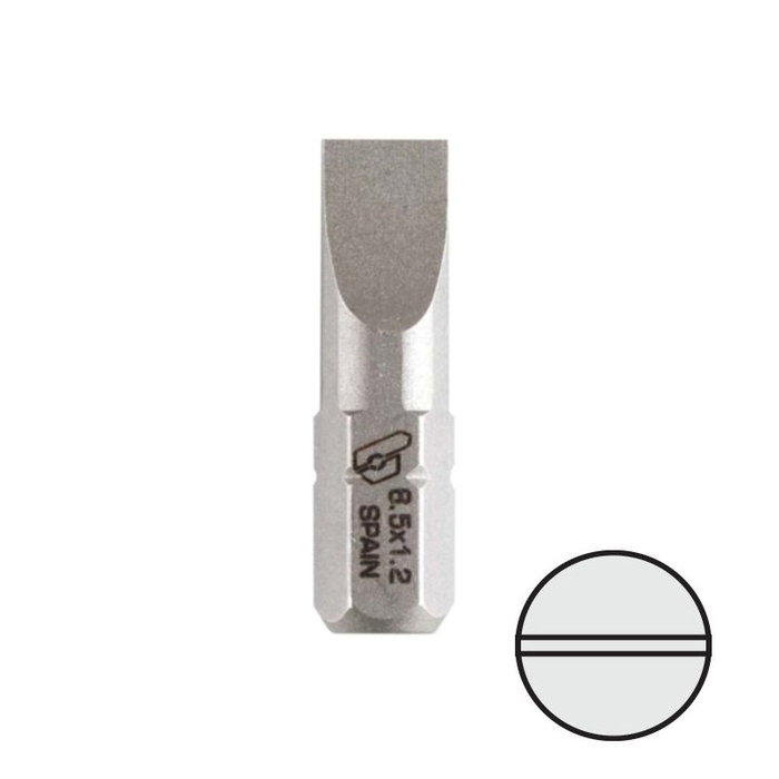 DUVER Punta Atornill Pl8X1.6 Plana 1/4'' 25Mm DUVER Punta Atornill Pl8X1.6 Plana 1/4'' 25Mm