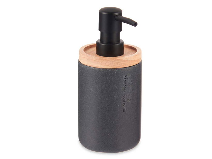 Berilo Dosificador Resina Bambú Negro 9.5x7.8x18.5 cm (Set de 6)