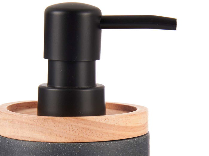 Berilo Dosificador Resina Bambú Negro 9.5x7.8x18.5 cm (Set de 6)