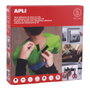 APLI Cinta Velcro Adhesiva Negra de 20 mm x 25 m