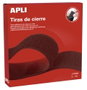 APLI Cinta Velcro Adhesiva Negra de 20 mm x 25 m