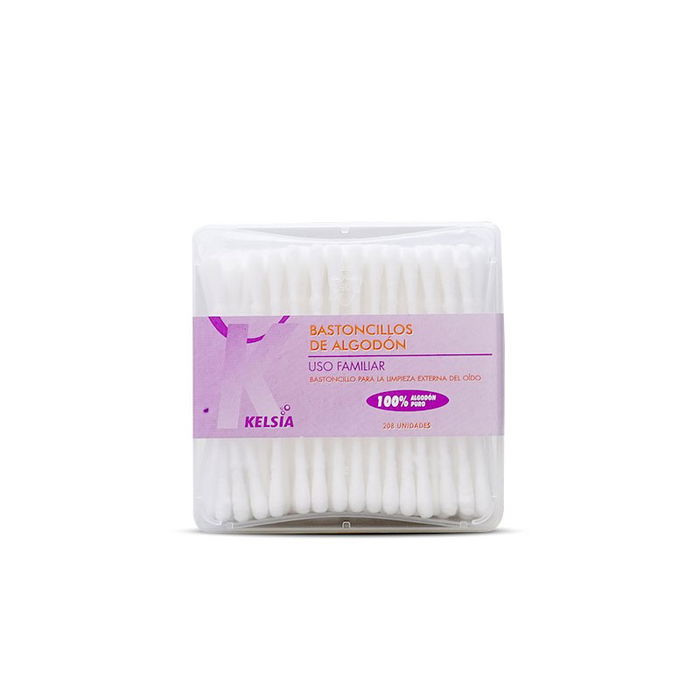 Kelsia Caja Bastoncillos de Algodón para Higiene del Oído y Limpieza Superficial 208 Unidades Kelsia Caja Bastoncillos de Algodón para Higiene del Oído y Limpieza Superficial 208 Unidades