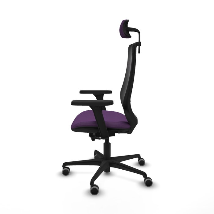PIQUERAS Y CRESPO Silla de oficina Mardos con mecanismo Sincro/Traslack, Morado y Negro