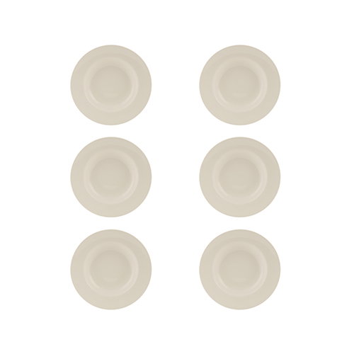 Summa Plato Llano 17 cm en Vitro Porcelana Color Marfil - Vajilla Valet (Set de 6)