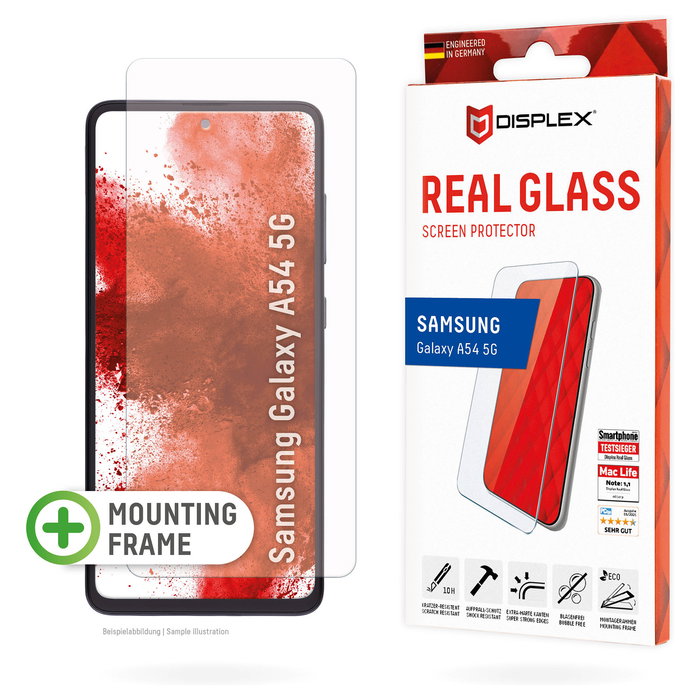 Displex Protector de Pantalla de Vidrio Templado 2D 10H para Samsung Galaxy A54 5G, Resistente a Rayones e Impactos, Aplicación en Seco Displex Protector de Pantalla de Vidrio Templado 2D 10H para Samsung Galaxy A54 5G, Resistente a Rayones e Impactos, Aplicación en Seco
