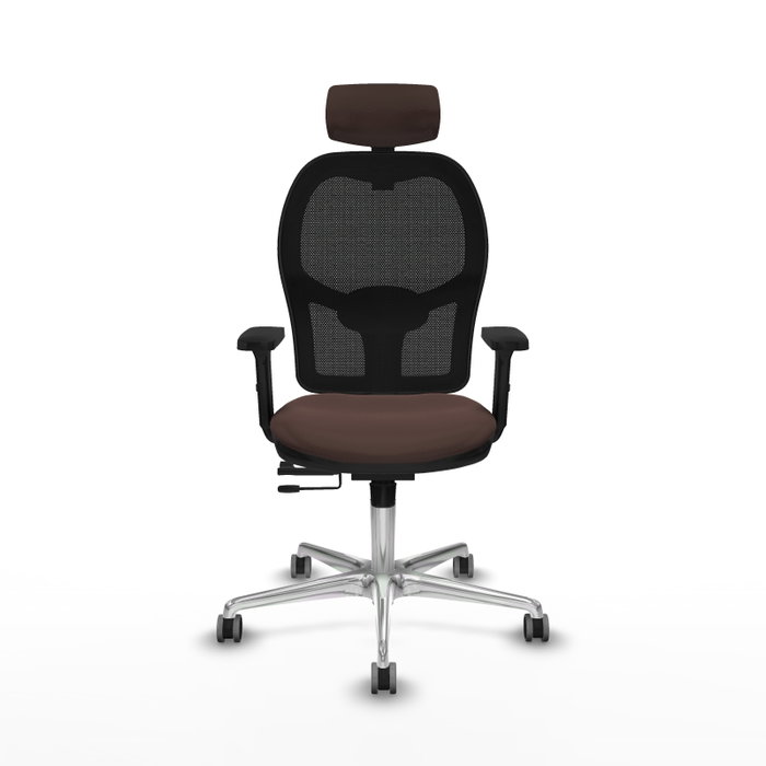 PIQUERAS Y CRESPO Silla de oficina Jorquera con mecanismo Sincro/Traslack, Marrón oscuro y Negro PIQUERAS Y CRESPO Silla de oficina Jorquera con mecanismo Sincro/Traslack, Marrón oscuro y Negro