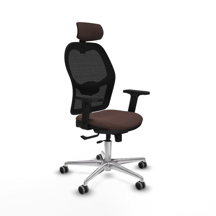 PIQUERAS Y CRESPO Silla de oficina Jorquera con mecanismo Sincro/Traslack, Marrón oscuro y Negro PIQUERAS Y CRESPO Silla de oficina Jorquera con mecanismo Sincro/Traslack, Marrón oscuro y Negro