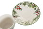 DKD Home Decor Taza Navidad Tradicional Acebo Porcelana Verde Blanco Set de 2 (12 Unidades) 8 x 6 x 10 cm 90ml