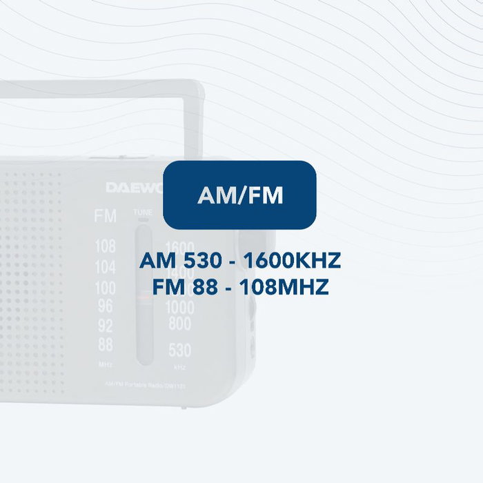 Daewoo Radio Portátil DW1121 Gris