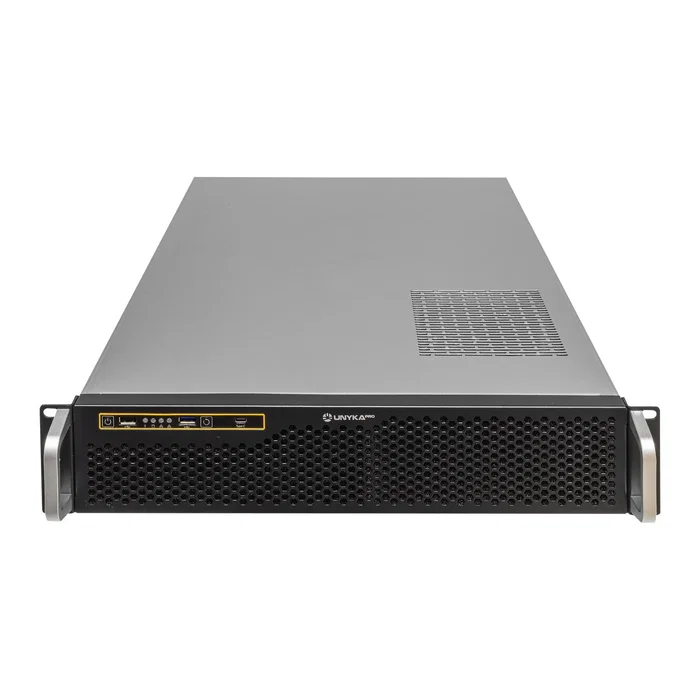 Unykach UK2130 2U600 Chasis de Servidor Rack 19 Pulgadas Negro y Plata