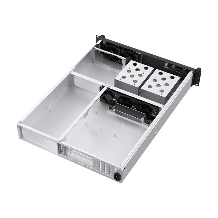 Unykach UK2130 2U600 Chasis de Servidor Rack 19 Pulgadas Negro y Plata