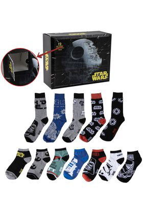 Cerdá Pack de 12 Pares de Calcetines Star Wars Talla 38-45