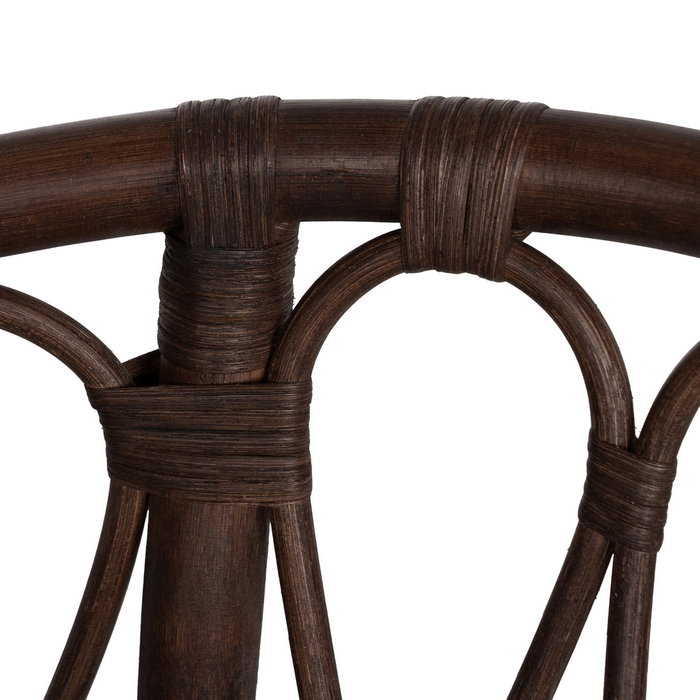 Silla Marrón Ratán Salón 58 X 59 X 78 cm