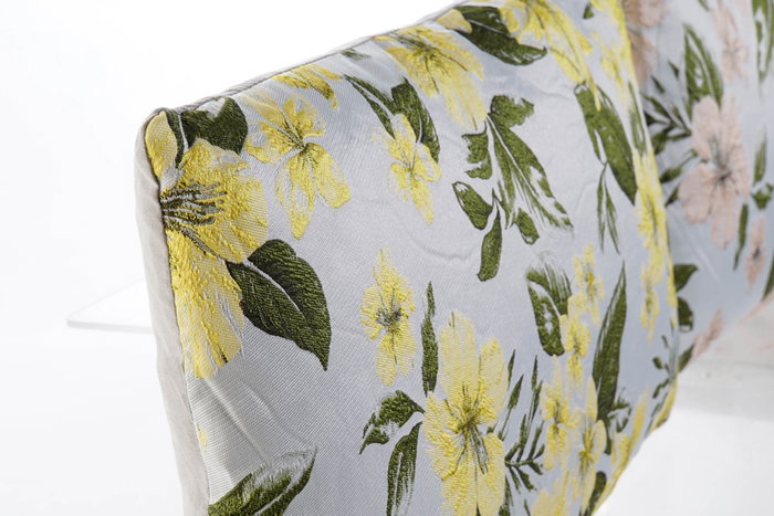 DKD Home Decor Cojín Poliéster Jacquard Diseño Flor Surtido 3 Colores